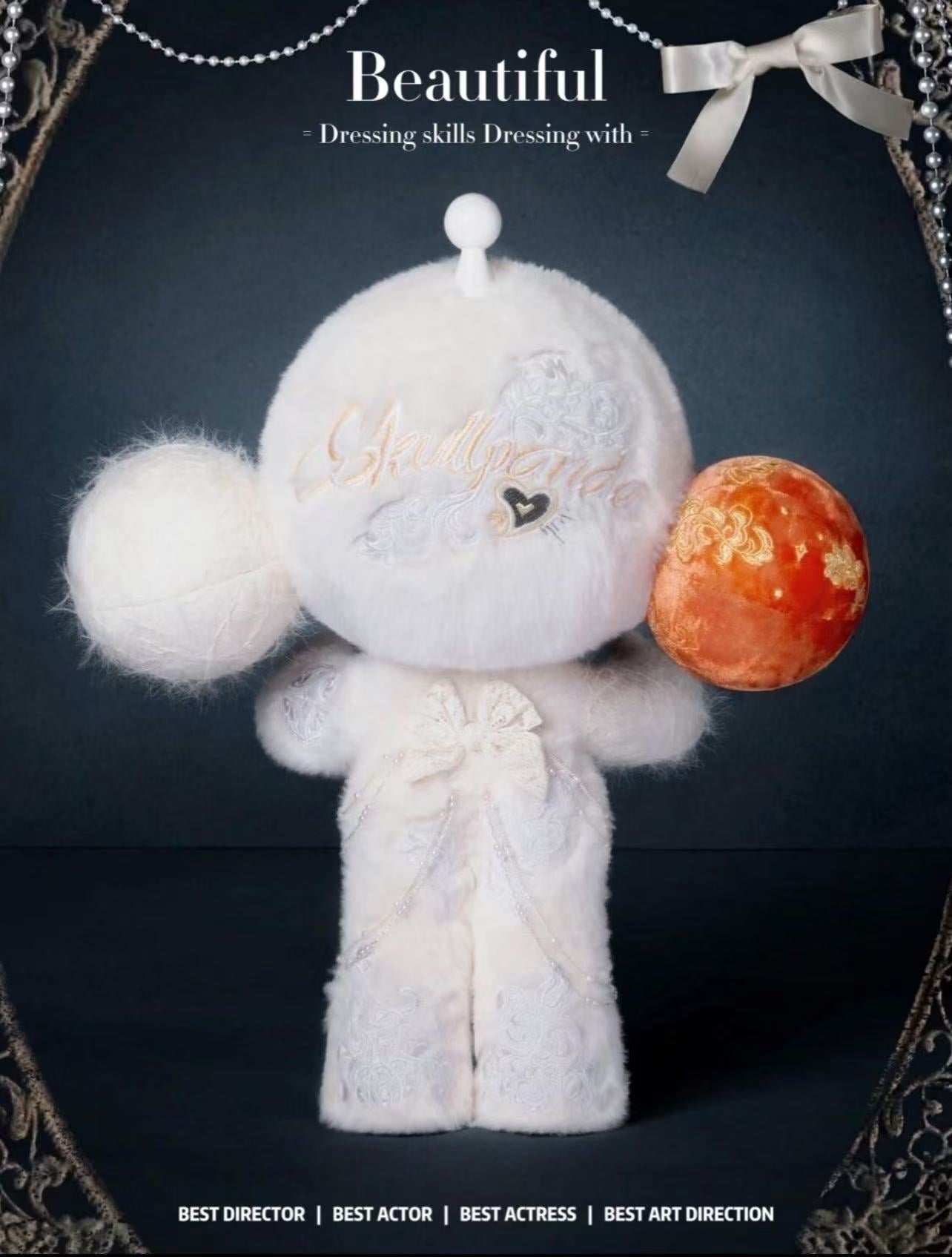 MEGA α SKULLPANDA 400% White Moon-preorder