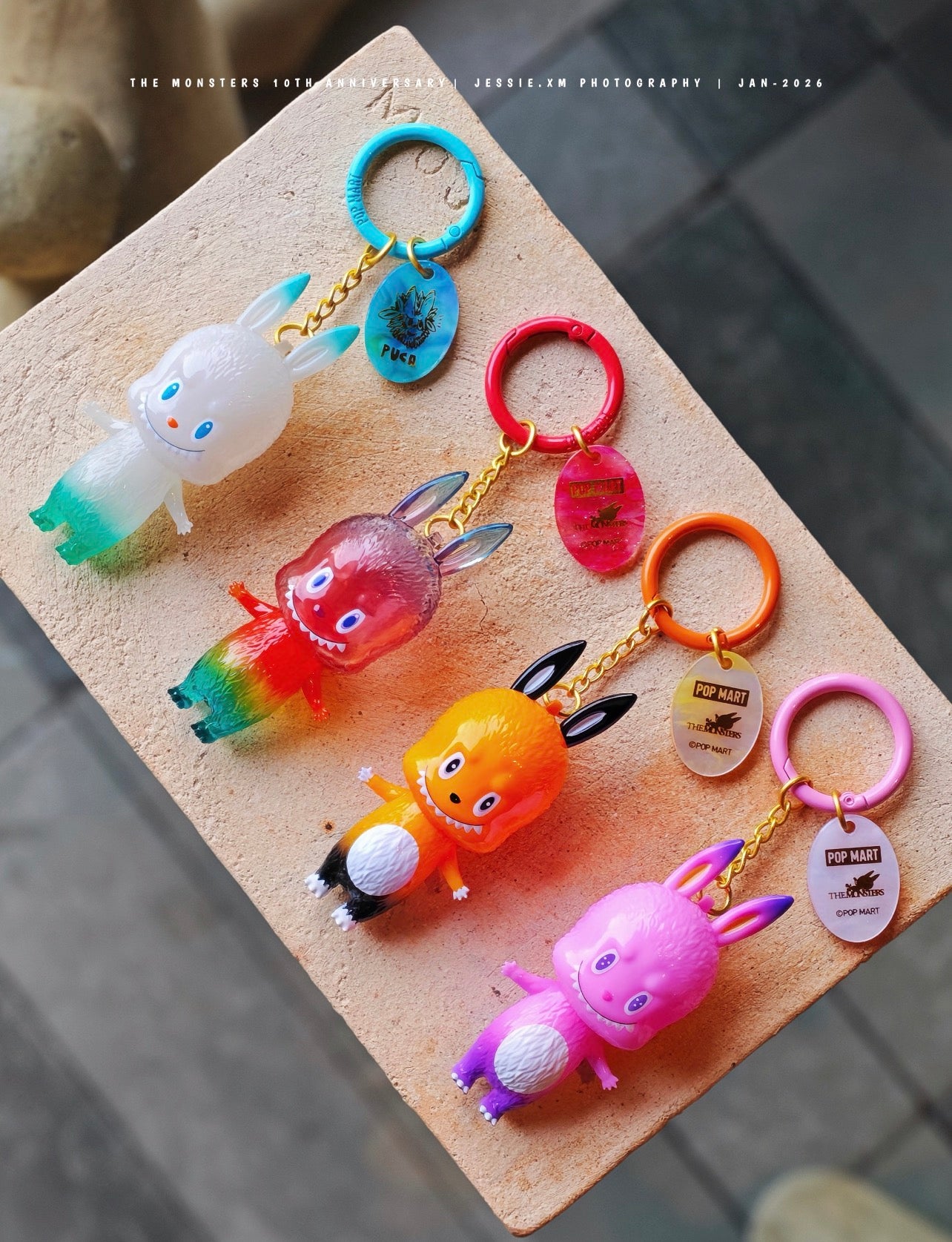 The monsters 10th anniversary Key chain series