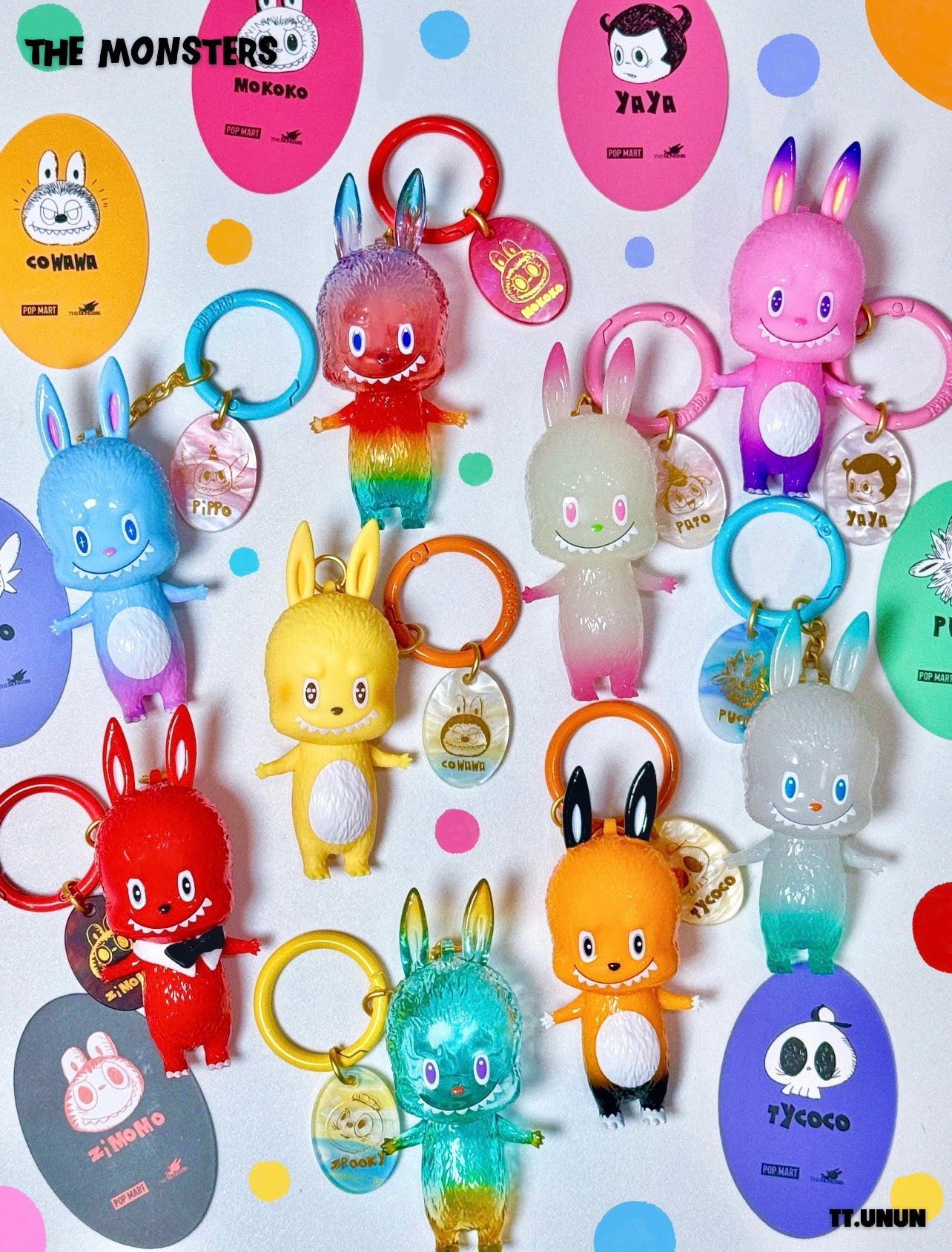 The monsters 10th anniversary Key chain series