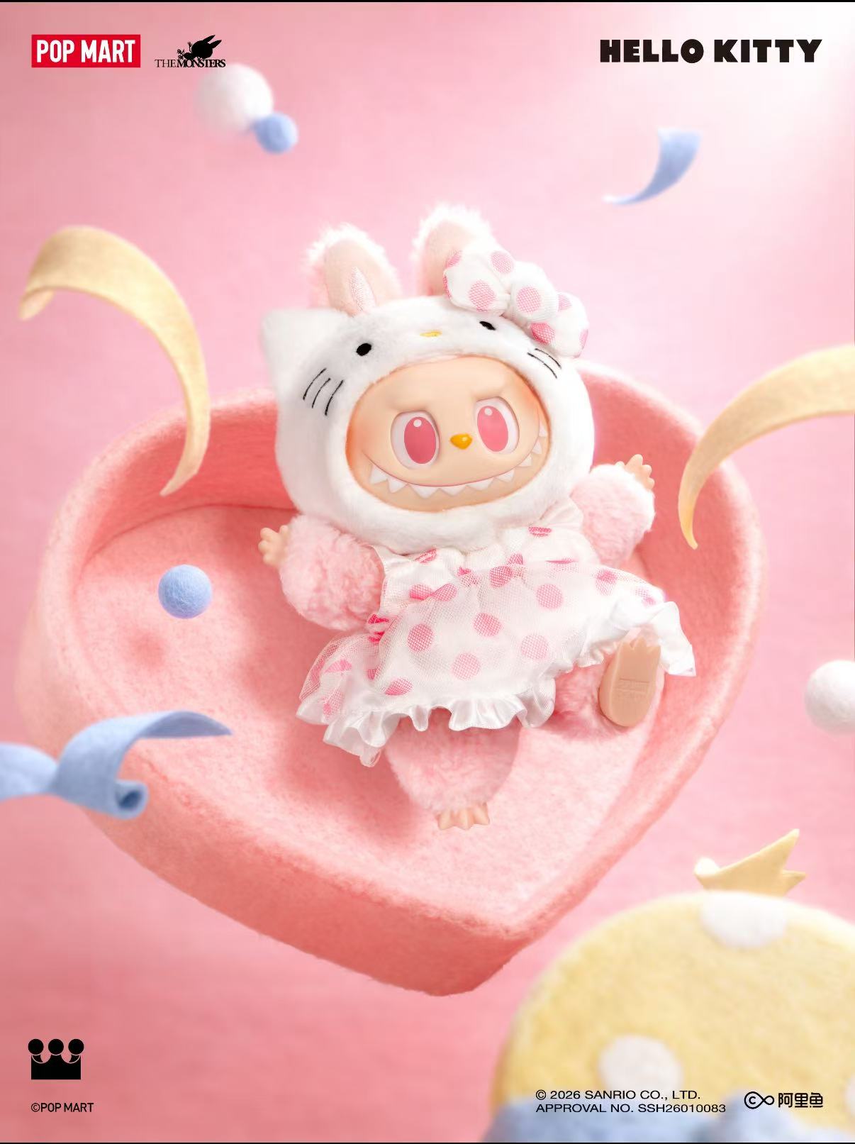 THE MONSTERS x Hello Kitty and Friends Series-Vinyl Plush Pendant Blind Box-preorder