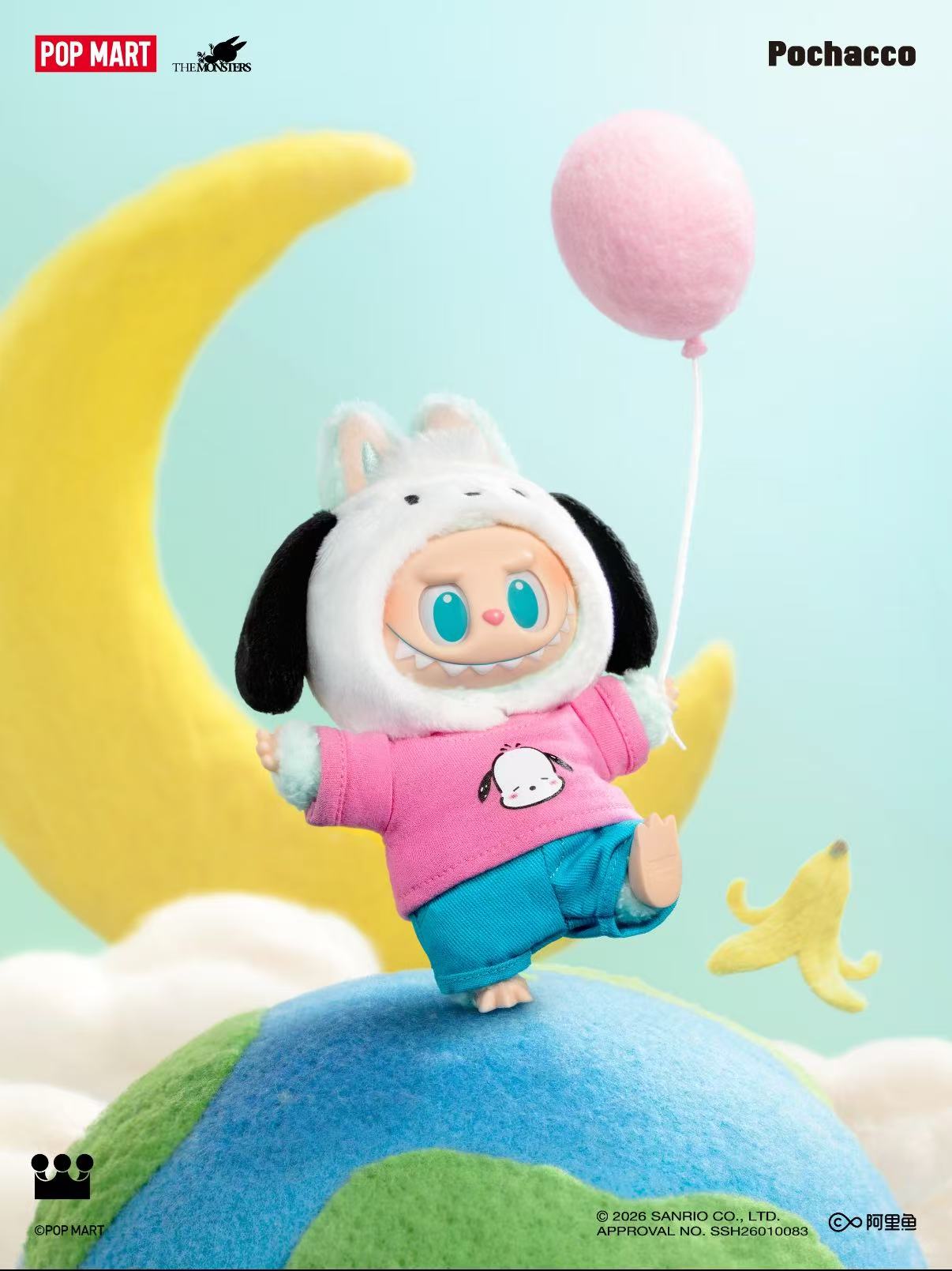 THE MONSTERS x Hello Kitty and Friends Series-Vinyl Plush Pendant Blind Box-preorder