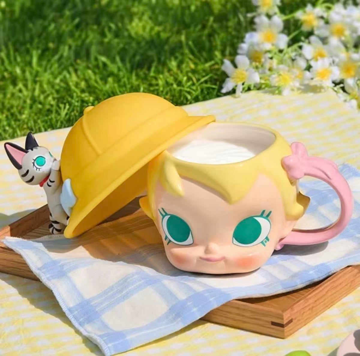 Baby Molly & Baby Tabby Series-Big Head Ceramic Cup-preorder