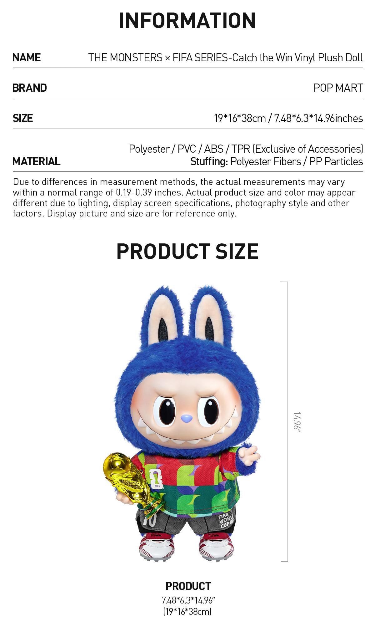 THE MONSTERS x FIFA SERIES-Catch the Win Vinyl Plush Doll