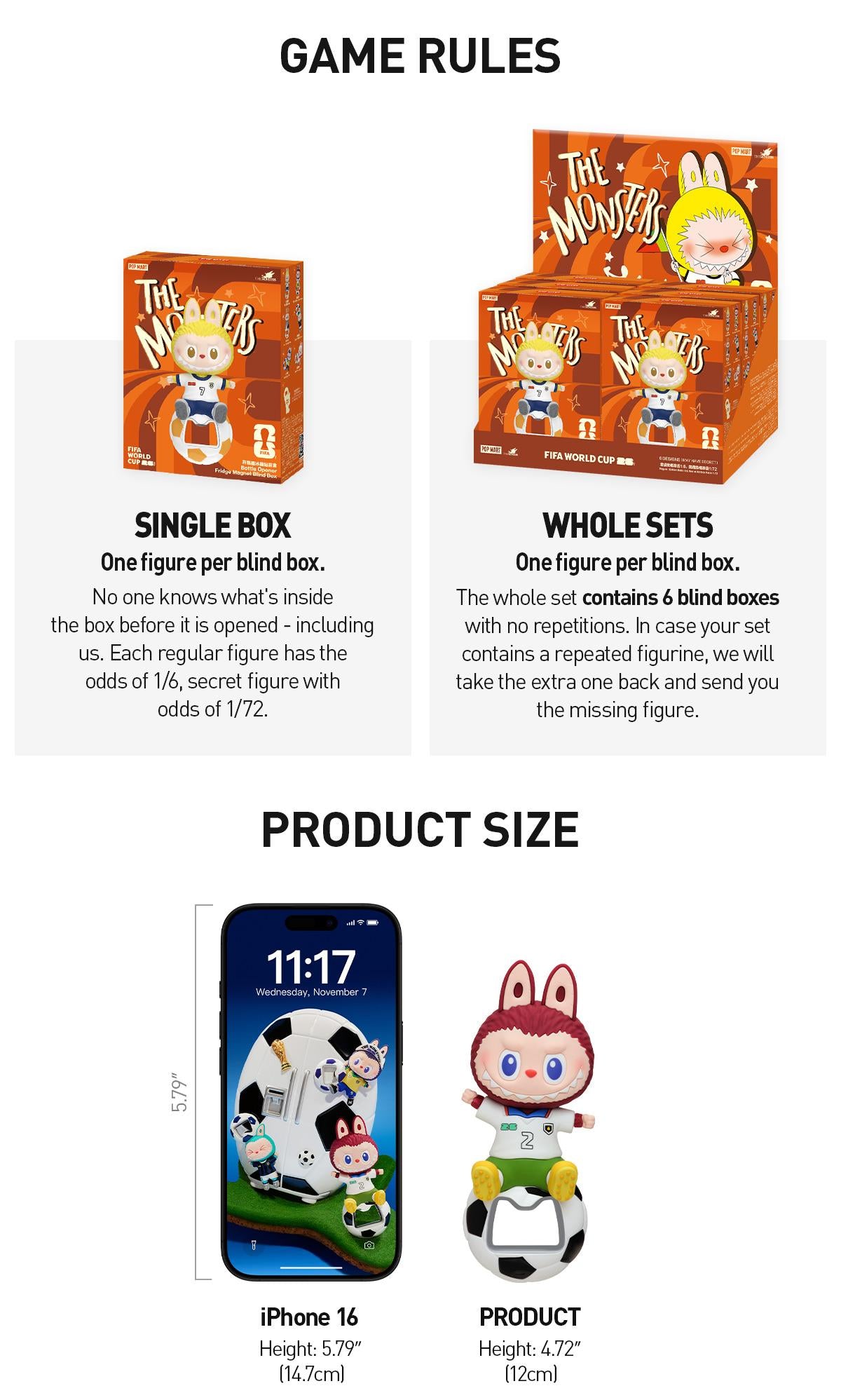 THE MONSTERS x FIFA SERIES -Bottle Opener Fridge MagnetBlind Box