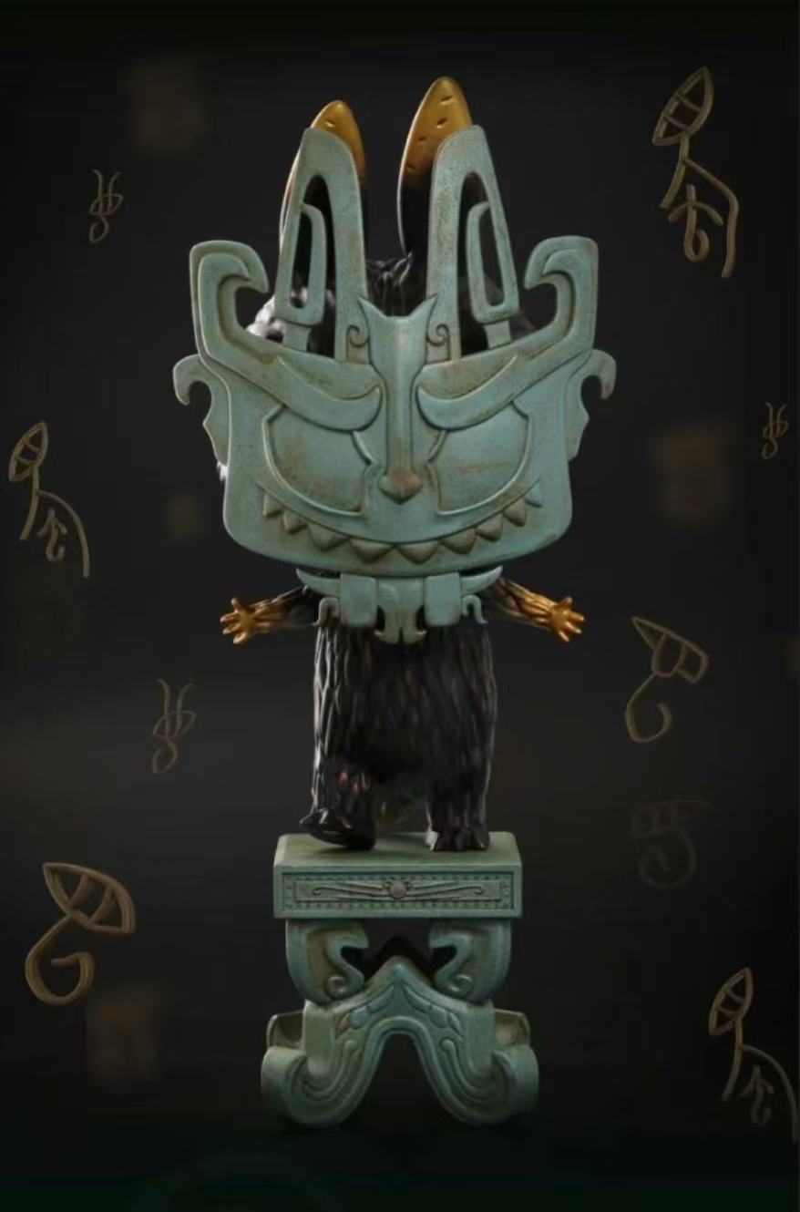 THE MONSTERS ZIMOMO  Sanxingdui Bronze Mask Art Toy-Preorder