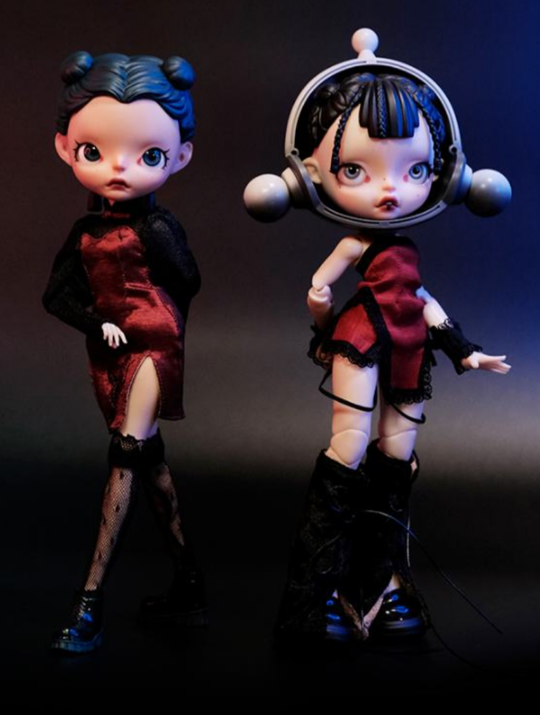 Skullpanda x Aeon Wanderer BJD combo  (2 dolls)