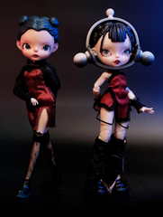 Skullpanda x Aeon Wanderer BJD combo  (2 dolls)