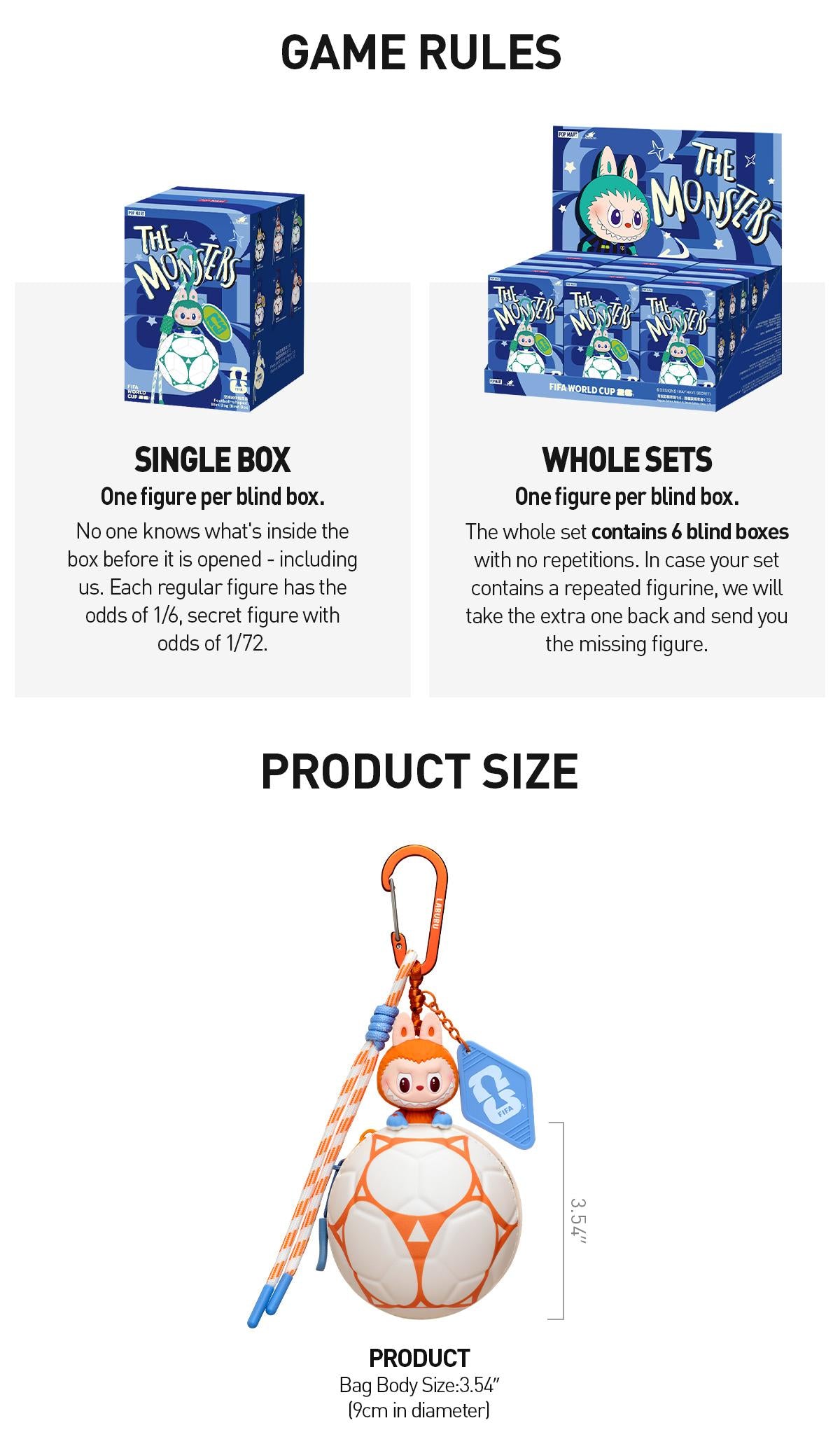 THE MONSTERS × FIFA SERIES - Football-shaped Mini Bag Blind Box